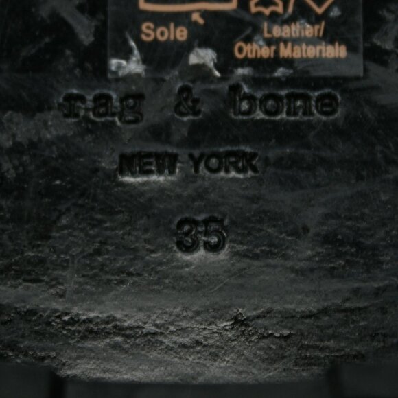 Rag & Bone 35 Ladies 5 Cannon Antique White Crinkle Lace & Zipper Combat Booties - Picture 11 of 12